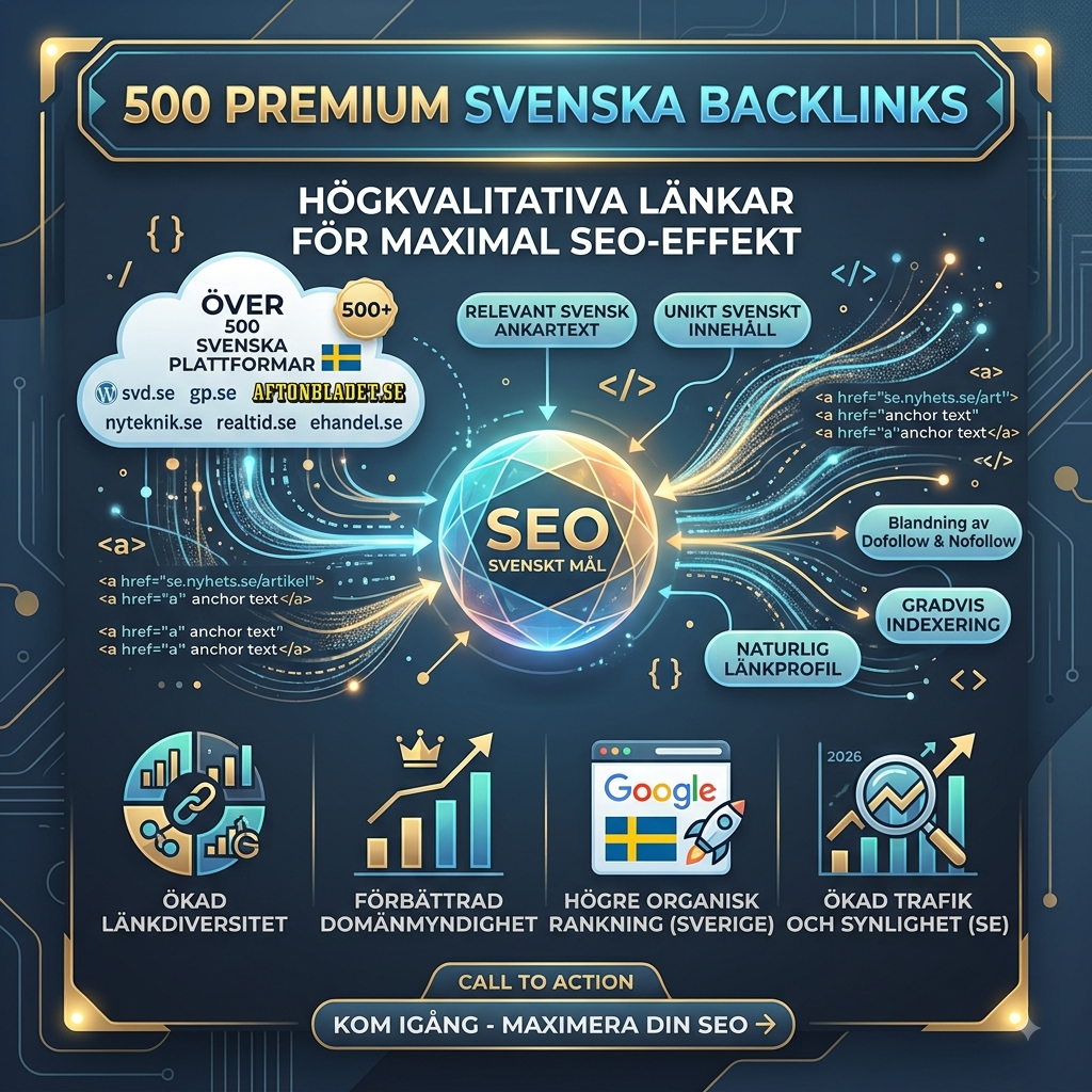 Premium Svenska Backlinks – 500 Högkvalitativa Länkar för Maximal SEO-Effekt