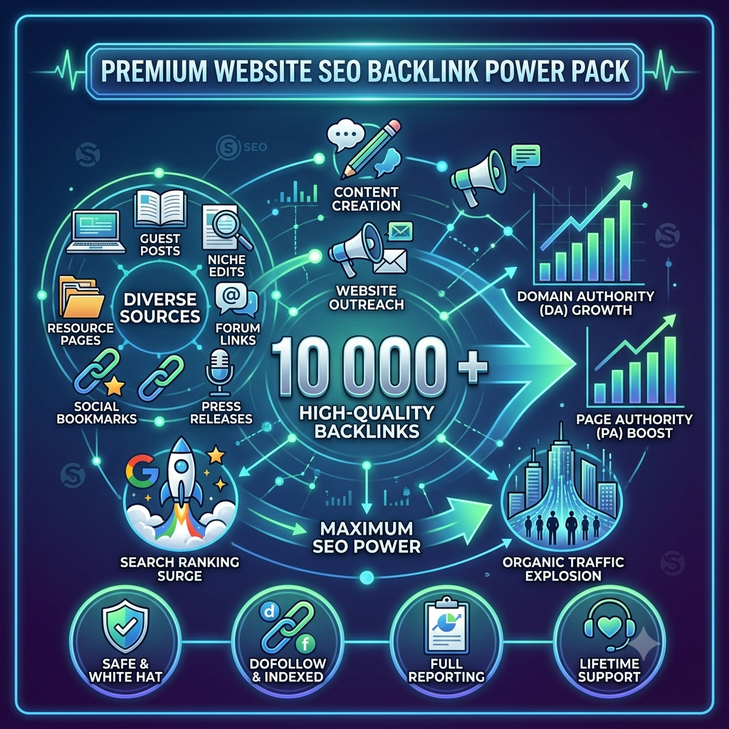 Premium Website SEO Backlink Power Pack