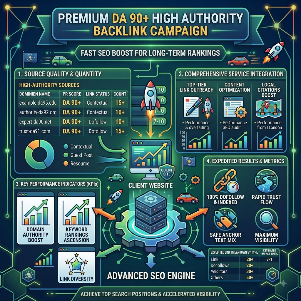 DA 90+ High Authority Backlinks – Boost Your SEO Fast
