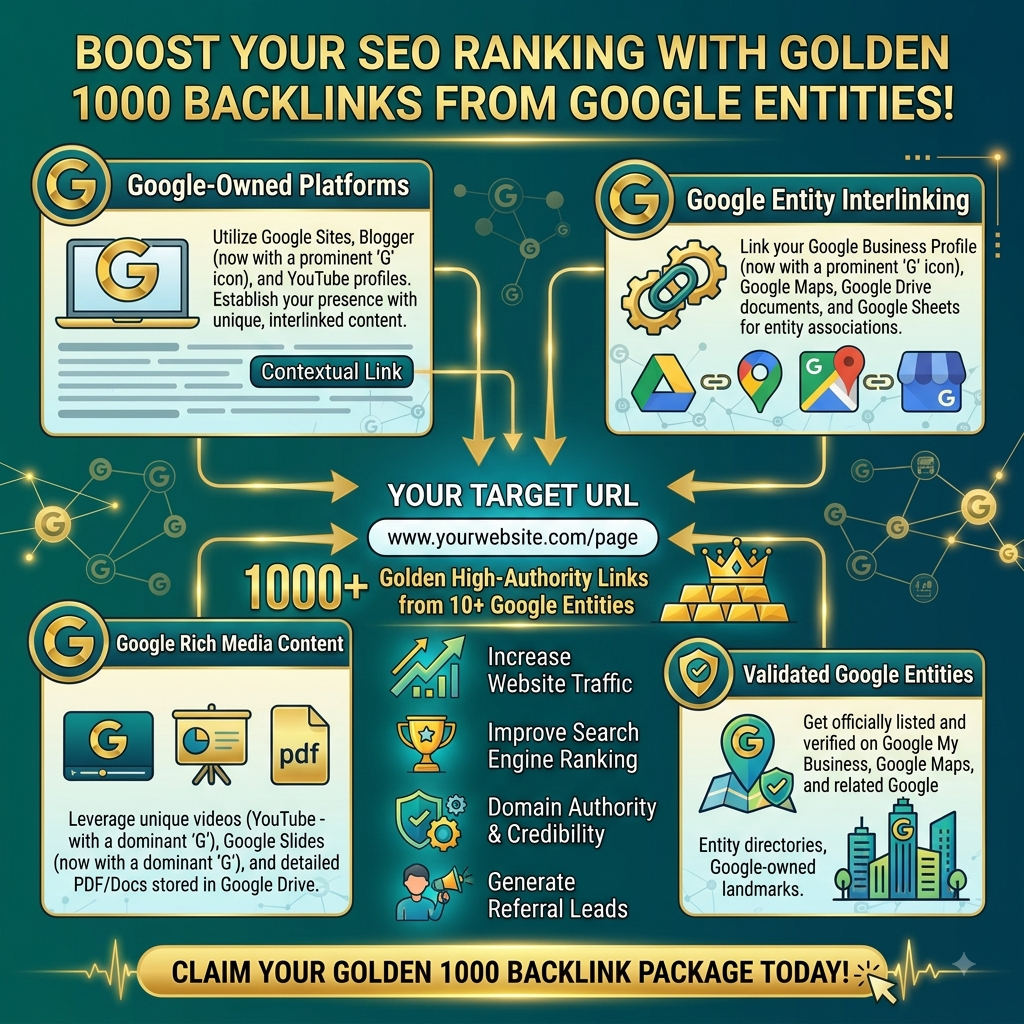 Boost Your SEO Ranking with Golden 1000 Backlinks from Google Entities!
